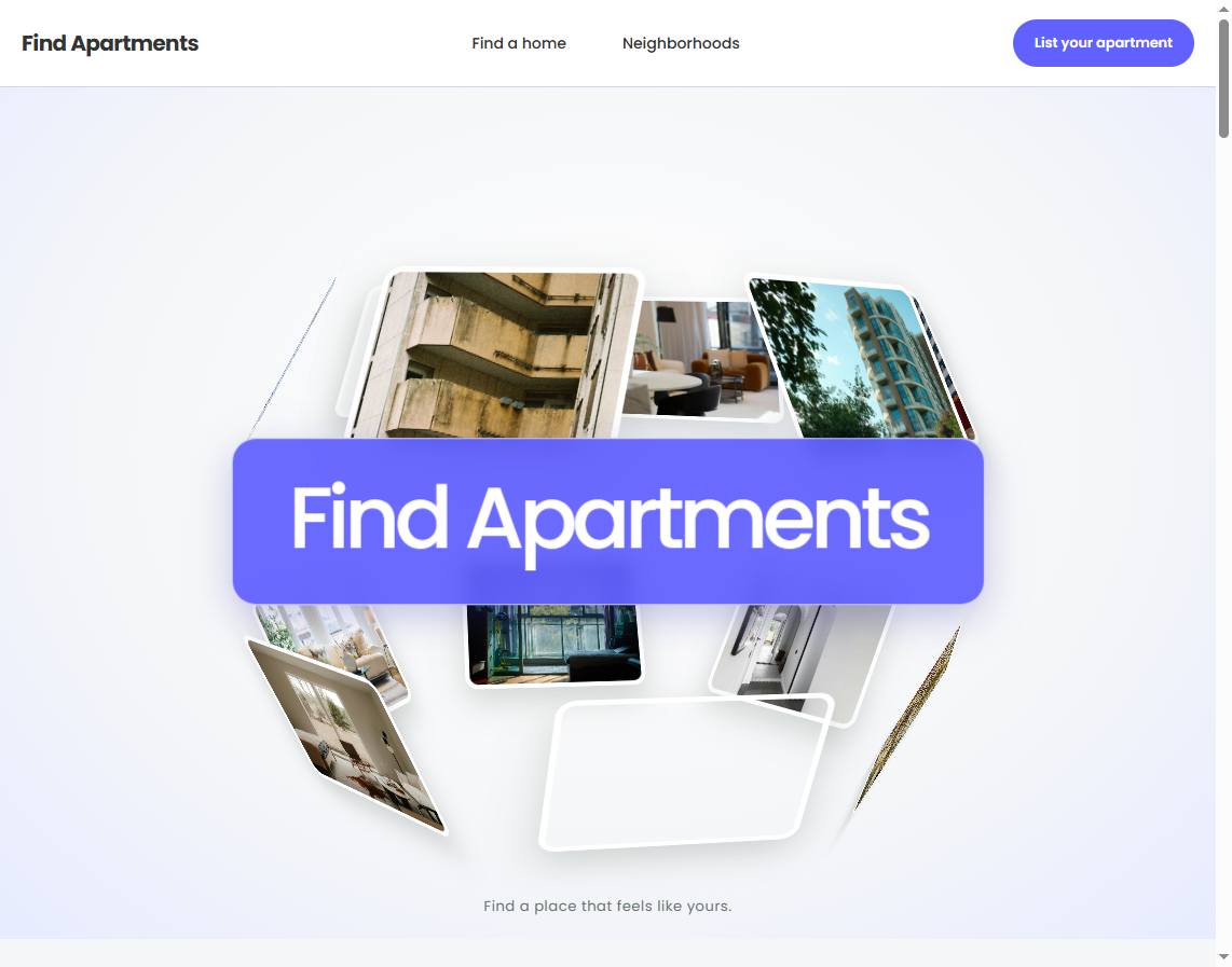 Frontend Three hero section